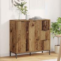 Dressoir met lade Oud hout 89,5 x 33 x 82 cm Bewerkt hout