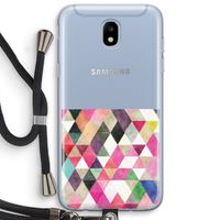 Gekleurde driehoekjes: Samsung Galaxy J5 (2017) Transparant Hoesje met koord