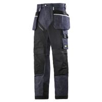 Snickers RuffWork Denim broek met holsterzak spijker zwart maat XXL taille 56 W40 - thumbnail