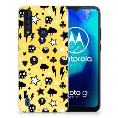 Silicone Back Case Motorola Moto G8 Power Lite Punk Geel Silicone Back Case Motorola Moto G8 Power Lite Punk Geel
