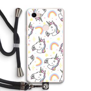 Rainbow Unicorn: Pixel 3 XL Transparant Hoesje met koord
