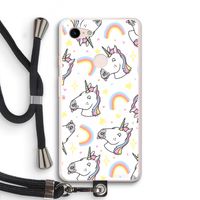 Rainbow Unicorn: Pixel 3 XL Transparant Hoesje met koord