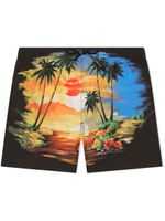 Dolce & Gabbana Kids short de bain à imprimé graphique - Noir