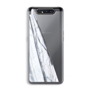 Gestreepte marmer: Samsung Galaxy A80 Transparant Hoesje