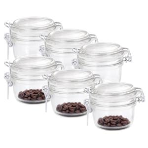 Voorraad/weckpot - 6x - transparant - glas - 8 x 7 cm - 125 ml - Bormioli Rocco