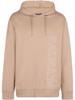 Balmain hoodie à logo embossé - Tons neutres
