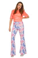 Flared Broek Panterprint Multicolour