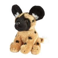 Pluche dierenknuffel - Afrikaanse Wilde Hond - 15 cm - Savanne knuffels