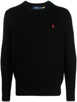 Polo Ralph Lauren logo-embroidered crew-neck jumper - Noir