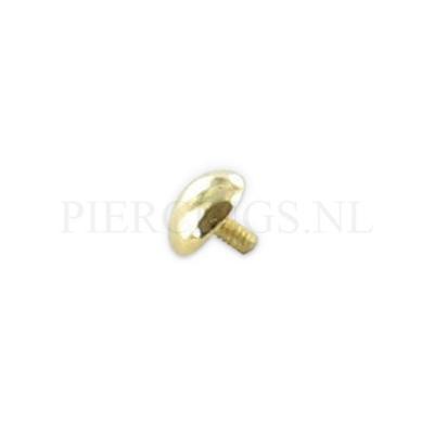 Dermal goud 14 karaat bal plat