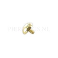 Dermal goud 14 karaat bal plat