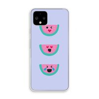 Smiley watermeloen: Pixel 4 Transparant Hoesje