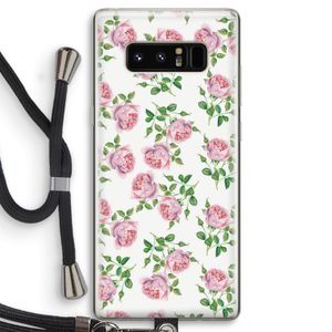 Kleine roosjes: Samsung Galaxy Note 8 Transparant Hoesje met koord
