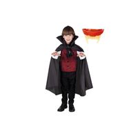 Horror dracula cape inclusief gebit voor kinderen One size  -
