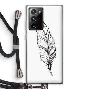 Pluim: Samsung Galaxy Note 20 Ultra / Note 20 Ultra 5G Transparant Hoesje met koord