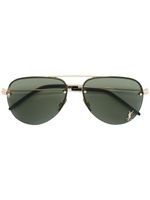 Saint Laurent Eyewear lunettes de soleil Monogram M11 - Métallisé