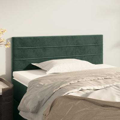Hoofdbord 80x5x78/88 cm fluweel donkergroen
