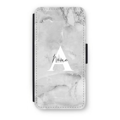 Ivory Marble: iPhone 7 Flip Hoesje