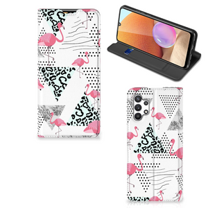 Samsung Galaxy A32 4G | A32 5G Enterprise Editie Hoesje maken Flamingo Triangle