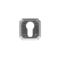 Hdd Pro Cylinderplaatje Square Retro 50 Mm Old Silver - thumbnail