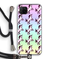 Musketon Unicorn: Huawei P40 Lite Transparant Hoesje met koord Musketon Unicorn: Huawei P40 Lite Transparant Hoesje met koord