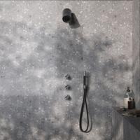 Complete Thermostatische Douche InBouwSet Hotbath Archie Met 2 stopkranen En Beam Geborsteld Gunmetal PVD