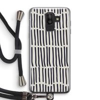 Moroccan stripes: Samsung Galaxy J8 (2018) Transparant Hoesje met koord