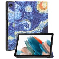 Basey Samsung Galaxy Tab A8 Hoesje Kunstleer Hoes Case Cover -Sterrenhemel - thumbnail