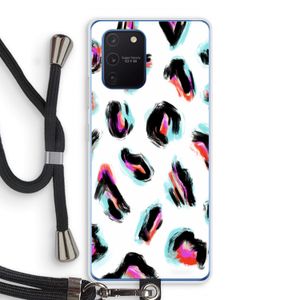 Cheetah color: Samsung Galaxy Note 10 Lite Transparant Hoesje met koord
