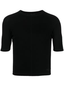 Y-3 t-shirt en coton biologique à col rond - Noir