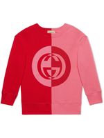 Gucci Kids sweat à logo GG - Rose