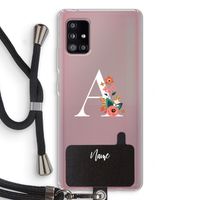 Pink Bouquet: Samsung Galaxy A51 5G Transparant Hoesje met koord