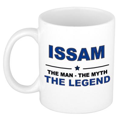 Issam cadeau mok - man myth legend - naam koffiemok - 300 ml - collega - vaderdag