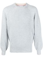 Brunello Cucinelli pull en maille à col rond - Bleu