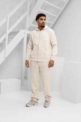 Croyez Fluffy Essence Knit Zip Trainingspak Heren Beige - Maat M - Kleur: Beige | Soccerfanshop
