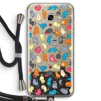 Kleurrijke katten: Samsung Galaxy A5 (2017) Transparant Hoesje met koord