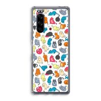 Kleurrijke katten: Sony Xperia 5 Transparant Hoesje