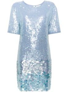 P.A.R.O.S.H. robe courte brodée de sequins - Bleu