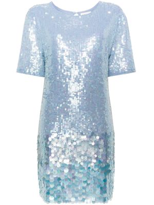 P.A.R.O.S.H. robe courte Gigi à sequins - Bleu