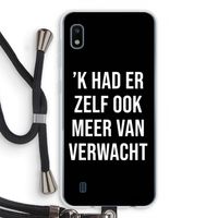 Meer verwacht - Zwart: Samsung Galaxy A10 Transparant Hoesje met koord