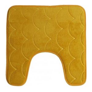 Urban Living Badkamerkleedje/WC badmat tapijt - memory foam - oker geel - 49 x 49 cm