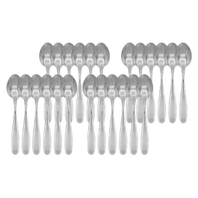 Koffielepels - 24x - Zilver - RVS - dessertlepels/theelepels/ijslepels