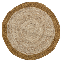 Bloomingville Vloerkleed Birk Bruin 90 x 90 - thumbnail