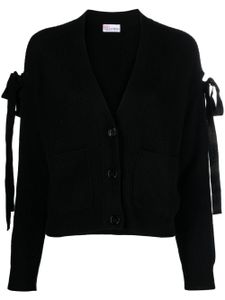 RED Valentino cardigan à nœud strassé - Noir