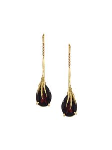 Wouters & Hendrix Gold boucles d'oreille "Crow's Claw" en or 18ct et grenats - Métallisé