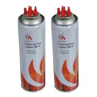 2x Aansteker gas / butaan gasfles 250 ml