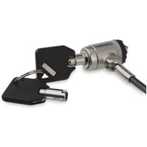 StarTech.com LTLOCKKEY kabelslot Zwart, Zilver 2m
