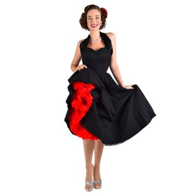 Vivien Of Holloway Halterneck Luxury Black Satin Lace Dress-S | 59% korting Vivien Of Holloway Halterneck Luxury Black Satin Lace Dress-S | 59% korting