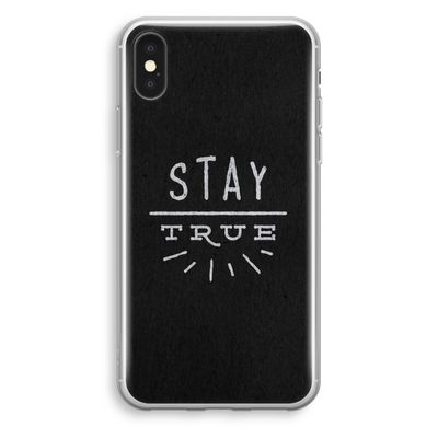Stay true: iPhone X Transparant Hoesje