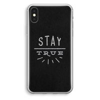 Stay true: iPhone X Transparant Hoesje